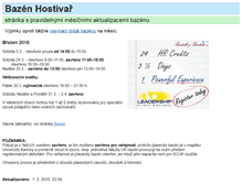Tablet Screenshot of bazen-hostivar.wikina.cz